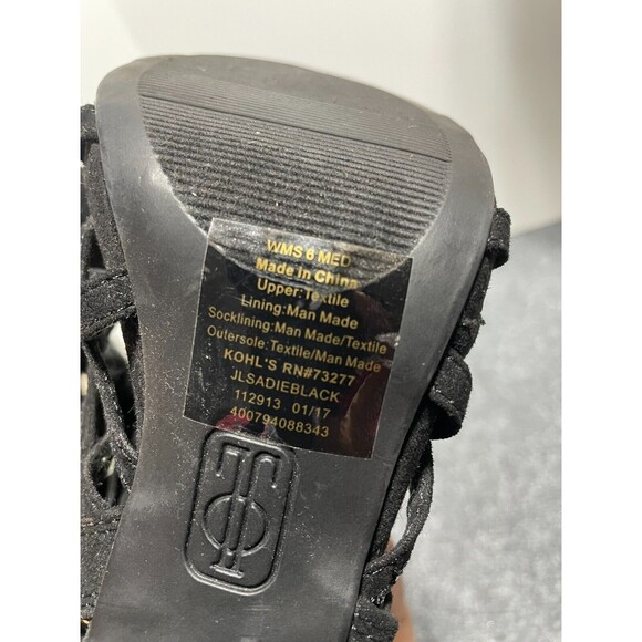 Jennifer Lopez Heels Strappy Block Sandal Gladiator Size 6M - Picture 9 of 11